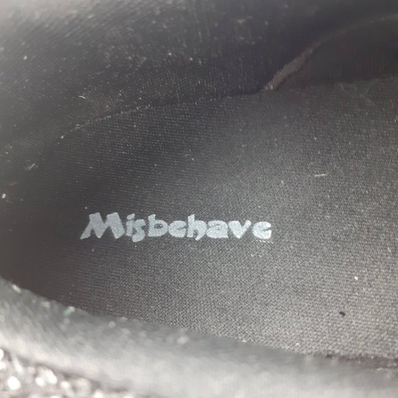 MISBEHAVE GLITTER SNEAKERS SLIP ON PULL ON NO LACES 7.5us Spring summer Blogger - Picture 6 of 7